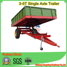 Single Axle 2 Tyres Dump Trailer in Europen Style